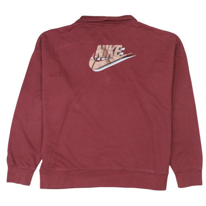 Womens UK Size L Nike Red Pullover Sweatshirt