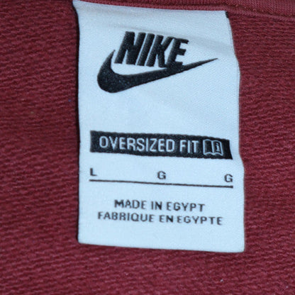 Womens UK Size L Nike Red Pullover Sweatshirt