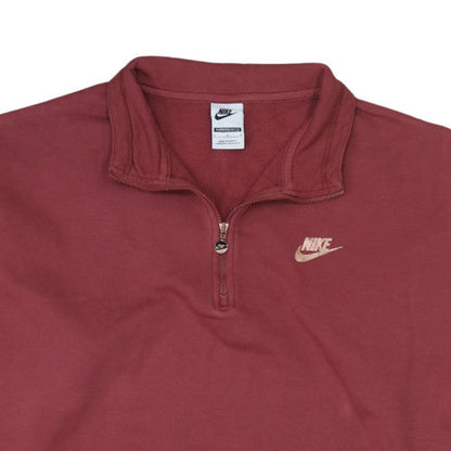 Womens UK Size L Nike Red Pullover Sweatshirt