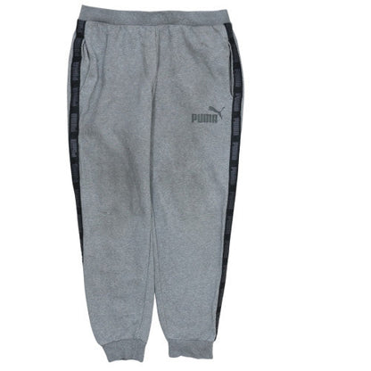 Puma Men's Grey Fleece Sweatpants L Casual Joggers
