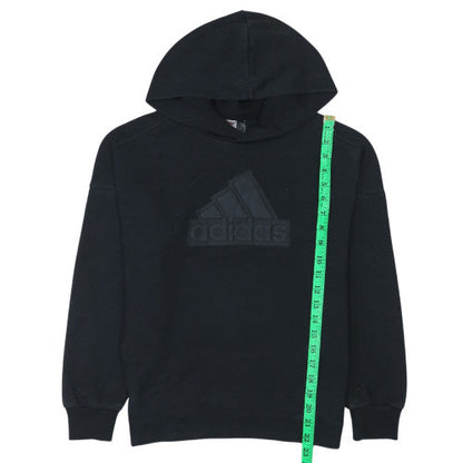 Adidas Girls Black Pullover Hoodie 12 Years Fleece Sportswear