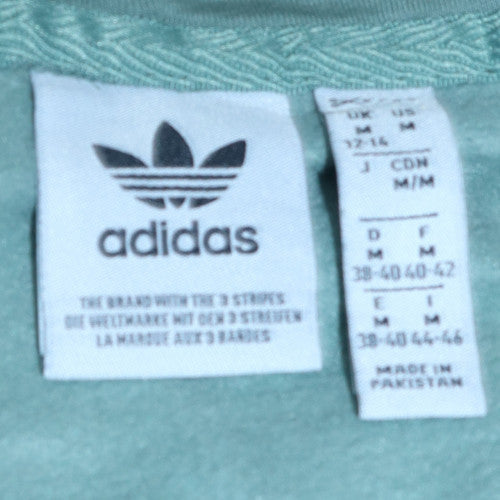 Womens UK Size M Adidas Green Pullover Hoodie