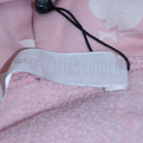 Missguided Women Pink Playboy Pullover Hoodie Size M Fleece Lined
