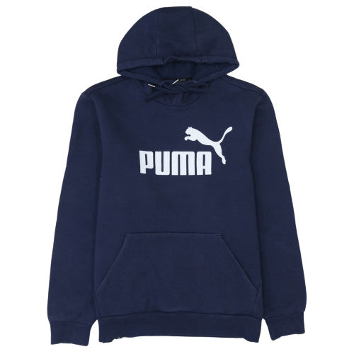 Mens UK Size M Puma Blue Pullover Hoodie