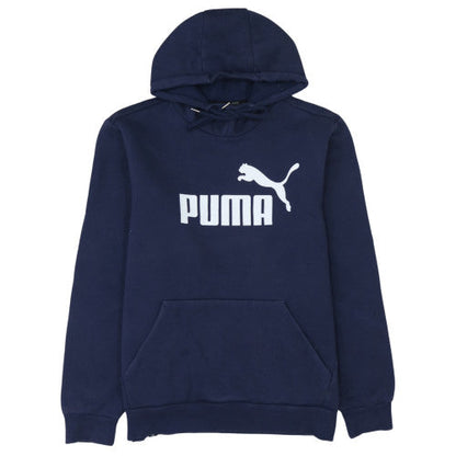 Mens UK Size M Puma Blue Pullover Hoodie