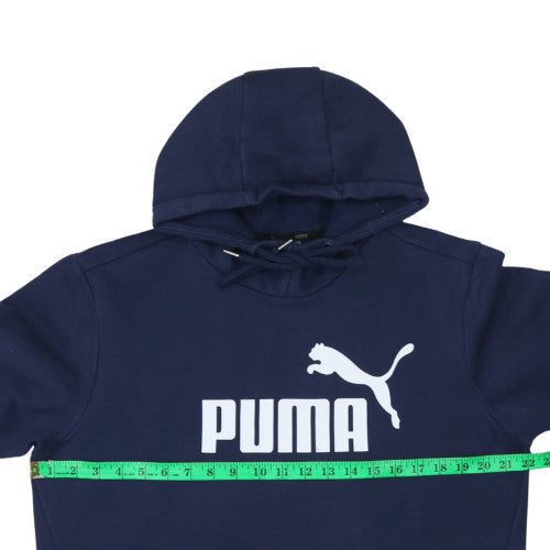 Mens UK Size M Puma Blue Pullover Hoodie