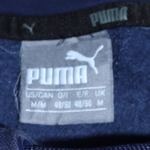 Mens UK Size M Puma Blue Pullover Hoodie