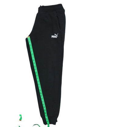Puma Men's Black Regular Fit Sweatpants Tapered Fleece L