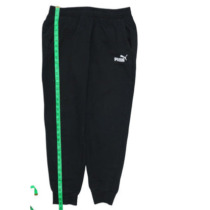Puma Men's Black Regular Fit Sweatpants Tapered Fleece L