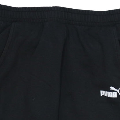 Puma Men's Black Regular Fit Sweatpants Tapered Fleece L