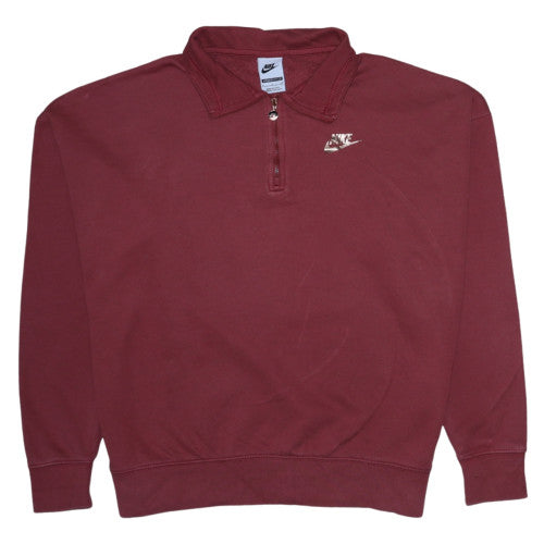 Womens UK Size S Nike Red Pullover Sweatshirt