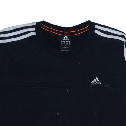 Mens UK Size M Adidas Black Pullover Sweatshirt