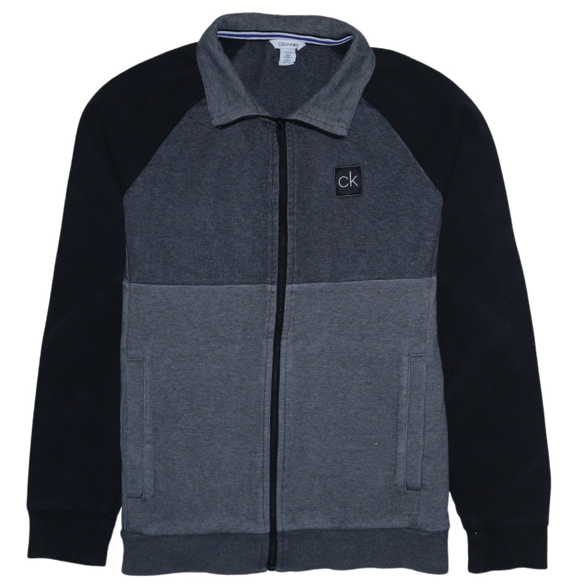 Mens UK Size S Calvin Klein Grey Full Zip Sweatshirt