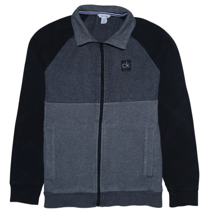 Mens UK Size S Calvin Klein Grey Full Zip Sweatshirt