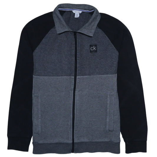 Mens UK Size S Calvin Klein Grey Full Zip Sweatshirt