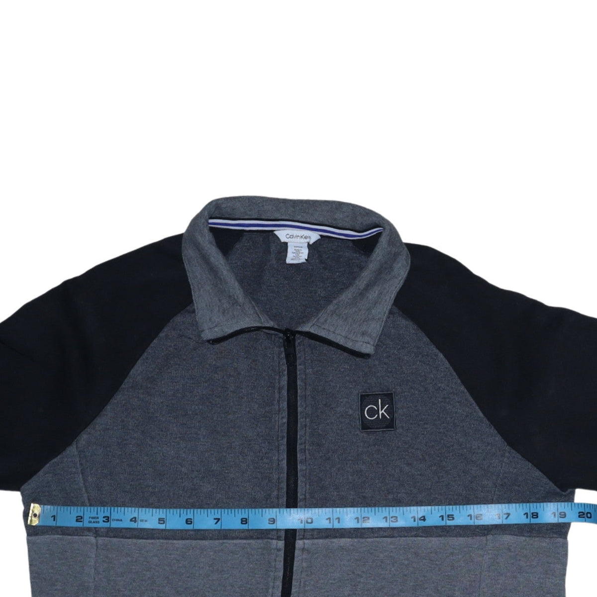 Mens UK Size S Calvin Klein Grey Full Zip Sweatshirt