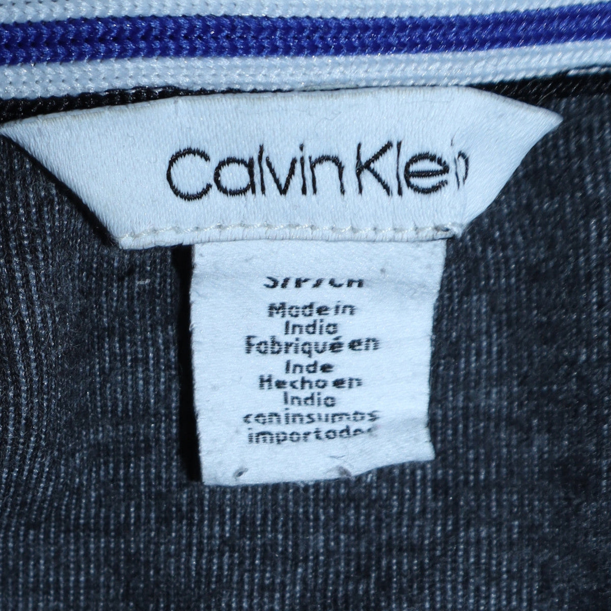 Mens UK Size S Calvin Klein Grey Full Zip Sweatshirt