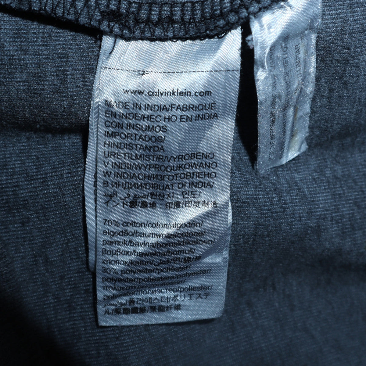 Mens UK Size S Calvin Klein Grey Full Zip Sweatshirt