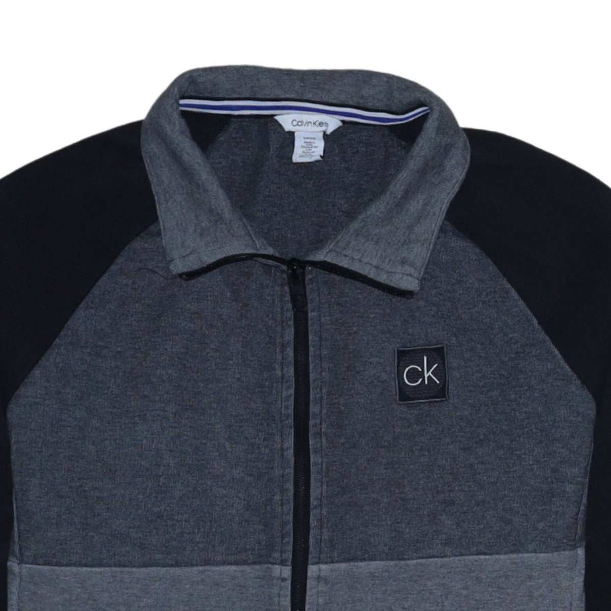 Mens UK Size S Calvin Klein Grey Full Zip Sweatshirt