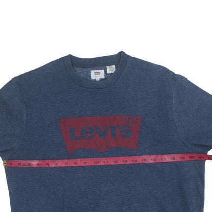 Mens UK Size M Levi's Blue Pullover Sweatshirt