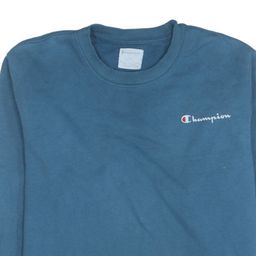 Mens UK Size L Champion Blue Pullover Sweatshirt