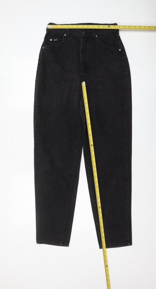 Lee Women Black High Rise Mom Jeans Size 8 Denim Classic
