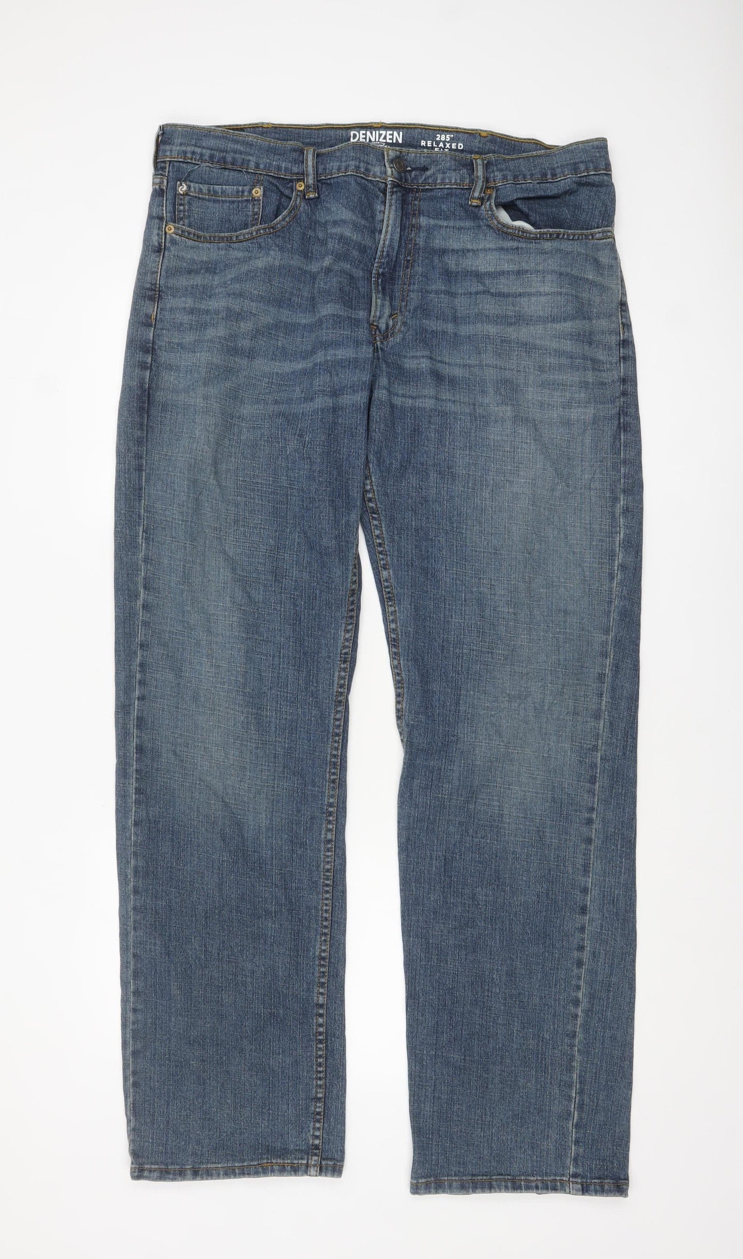 Denizen from Levi's Men's Blue Relaxed Fit 285 Straight Jeans 38x34