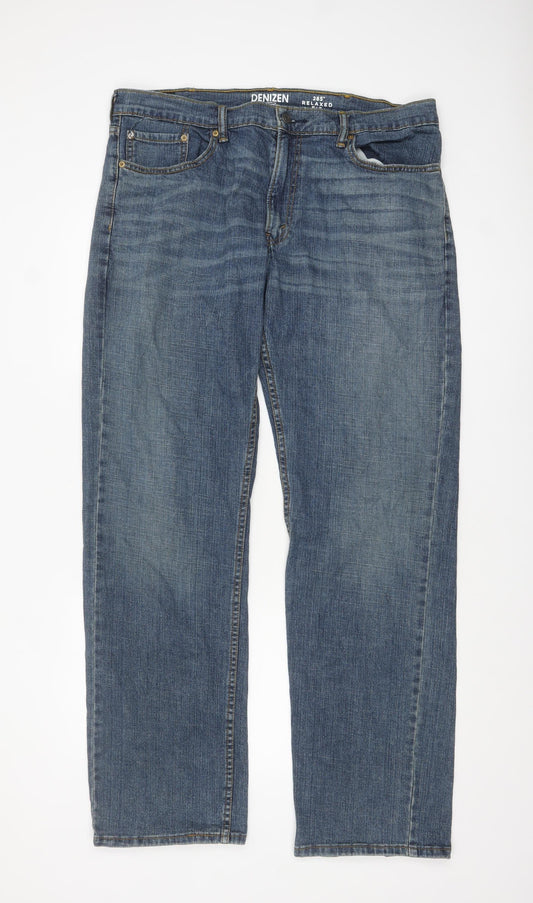 Denizen from Levi's Men's Blue Relaxed Fit 285 Straight Jeans 38x34