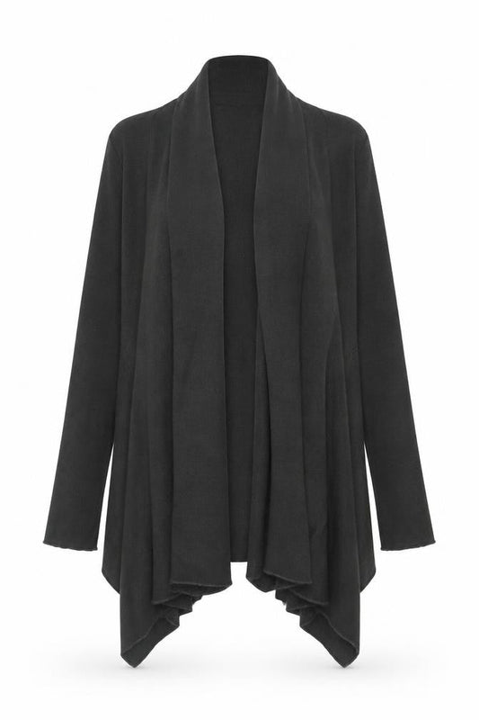 AX Paris Women Grey Lightweight Wrap Cardigan S Long Sleeve