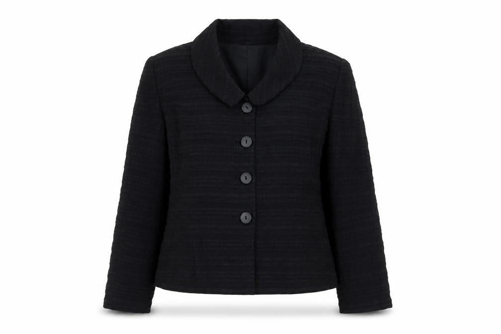 Alex & Co. Women's Black Shawl Collar Blazer Size 12 Lined Classic