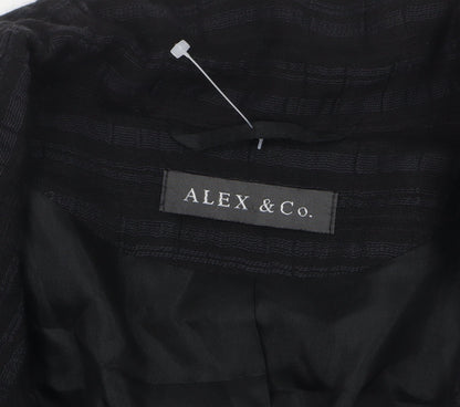 Alex & Co. Women's Black Shawl Collar Blazer Size 12 Lined Classic