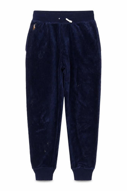 Ralph Lauren Boys Blue Velour Jogger Trousers 7 Years