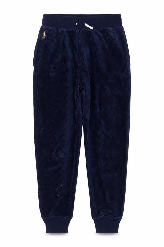 Ralph Lauren Boys Blue Velour Jogger Trousers 7 Years