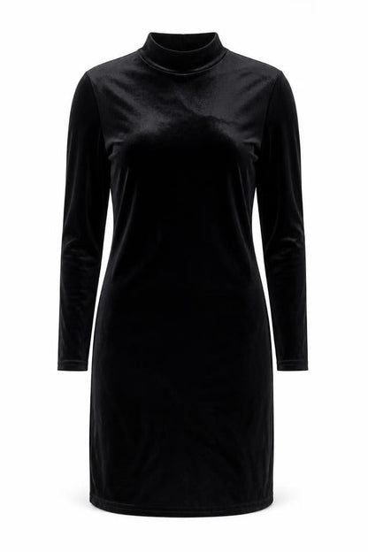 Boohoo Women’s Black Velvet Bodycon Dress Size 14 Evening Party