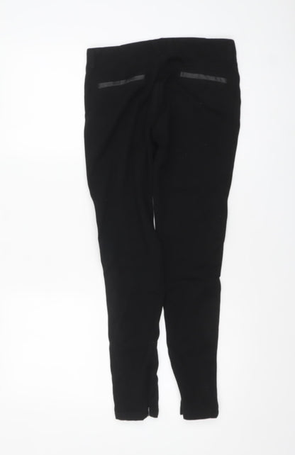 Zara Women Black Slim Fit Jegging Trousers Size 8