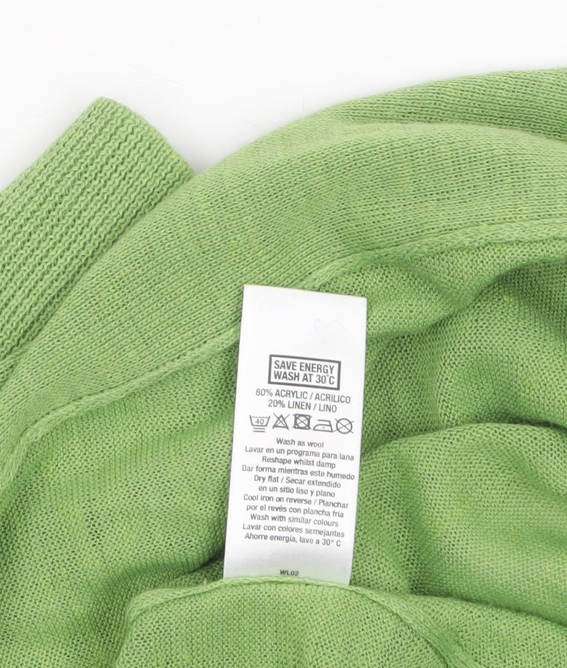 Womens UK Size 14 Wallis Green Cardigan Jumper