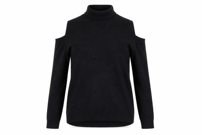 New Look Women’s Black Cold Shoulder High Neck Jumper Size 6