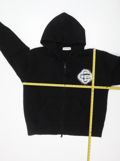The Couture Club Women's Black Hooded Full Zip Jumper S