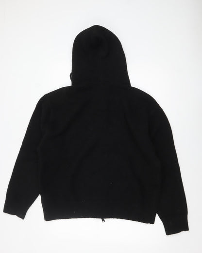 The Couture Club Women's Black Hooded Full Zip Jumper S