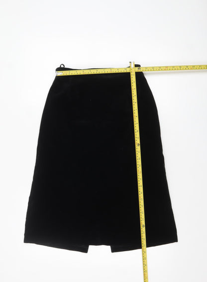 Womens UK Size 12 Keynote Straight & Pencil Velvet Skirt