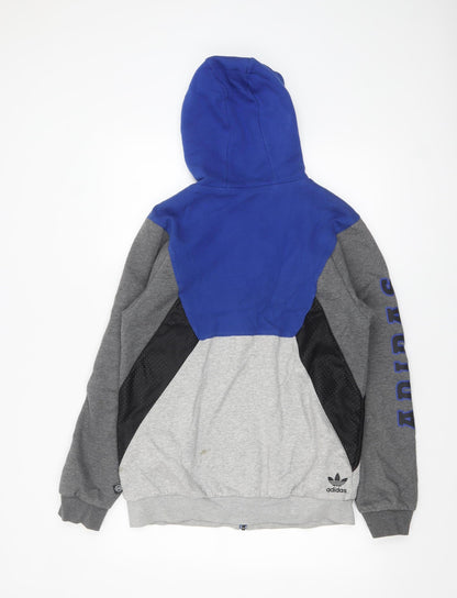 Mens UK Size M adidas Multicoloured Full Zip Hoodie