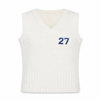 Womens UK Size S Only White Vest Jumper