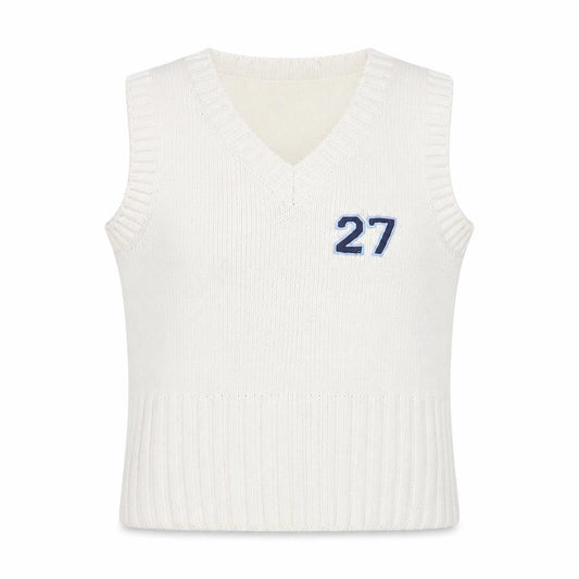 Womens UK Size S Only White Vest Jumper