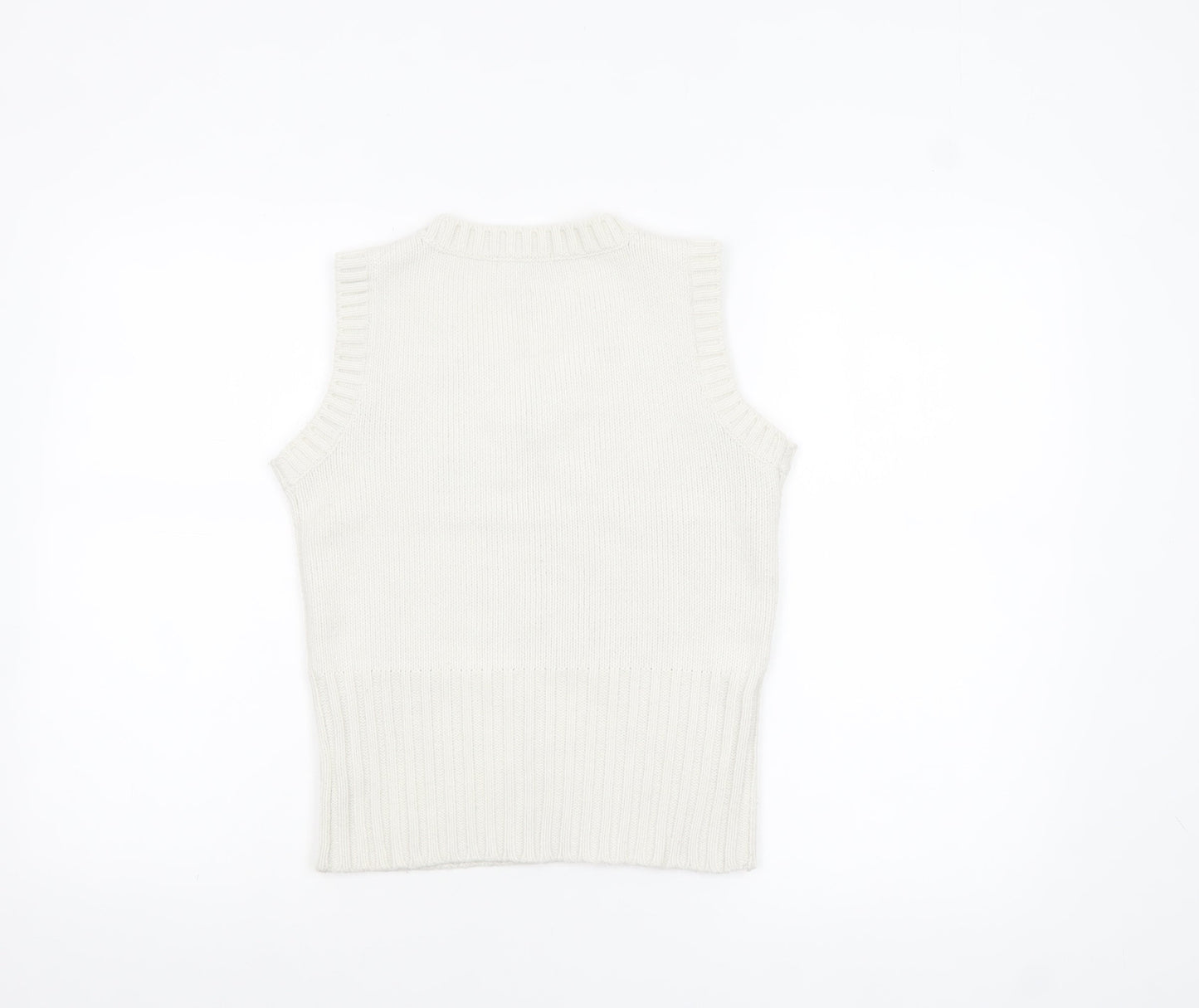 Womens UK Size S Only White Vest Jumper