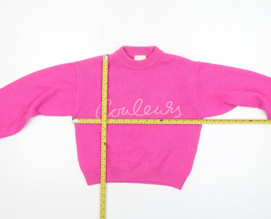 Womens UK Size XS H&M Pink Pullover Jumper