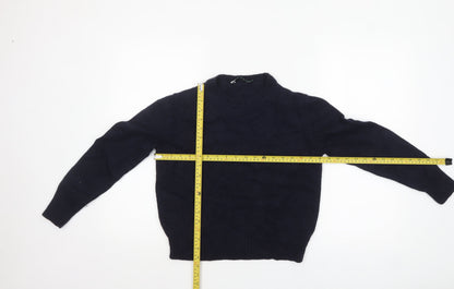 Baukjen Women's Blue 100% Recycled Cashmere Crew Neck Jumper Size 14