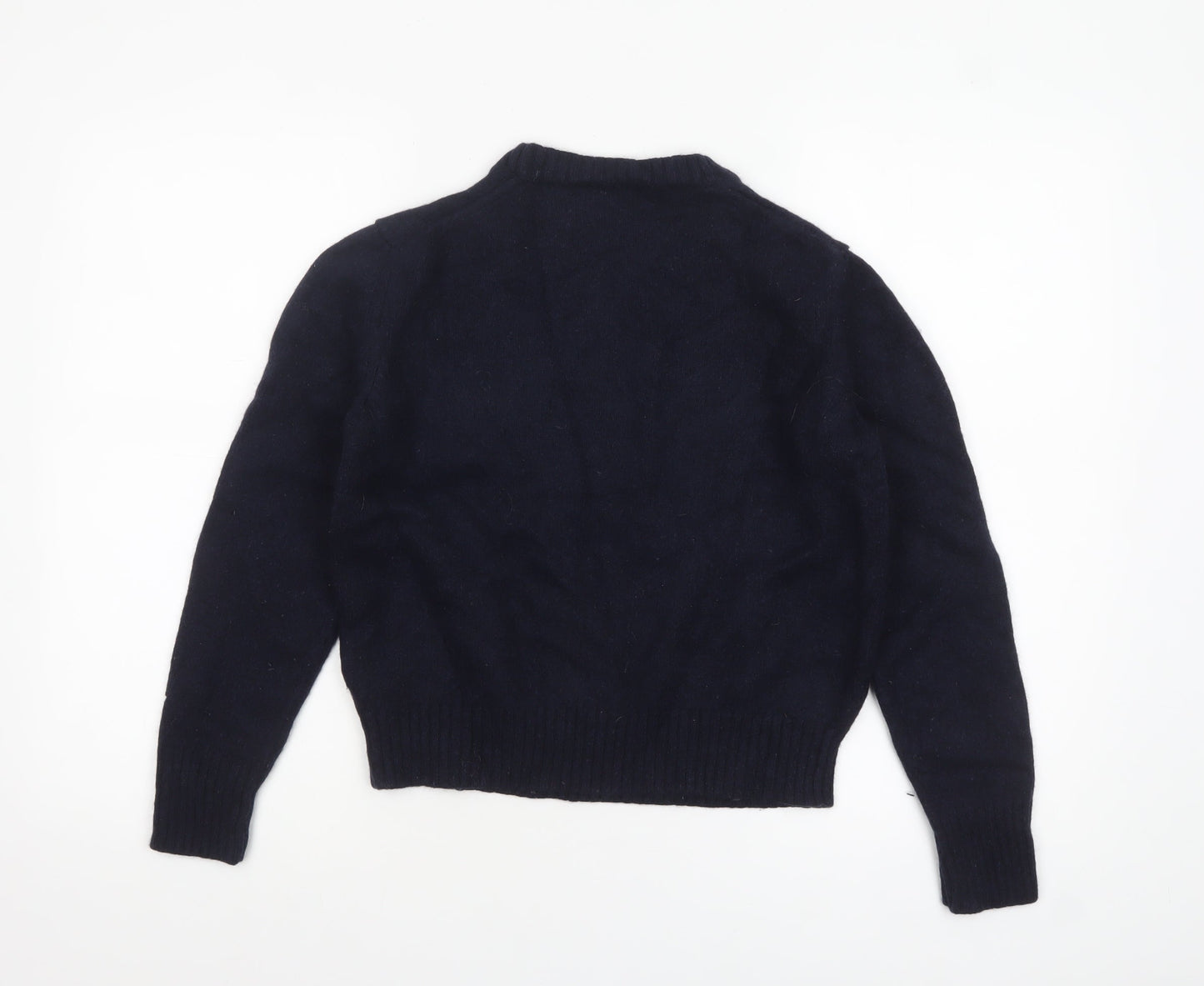 Baukjen Women's Blue 100% Recycled Cashmere Crew Neck Jumper Size 14