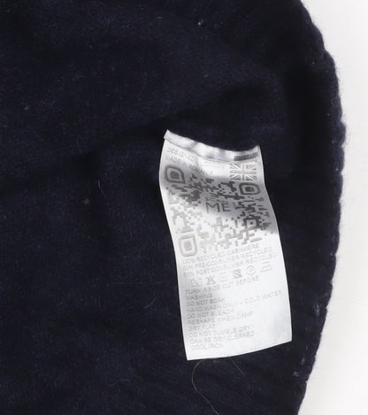 Baukjen Women's Blue 100% Recycled Cashmere Crew Neck Jumper Size 14