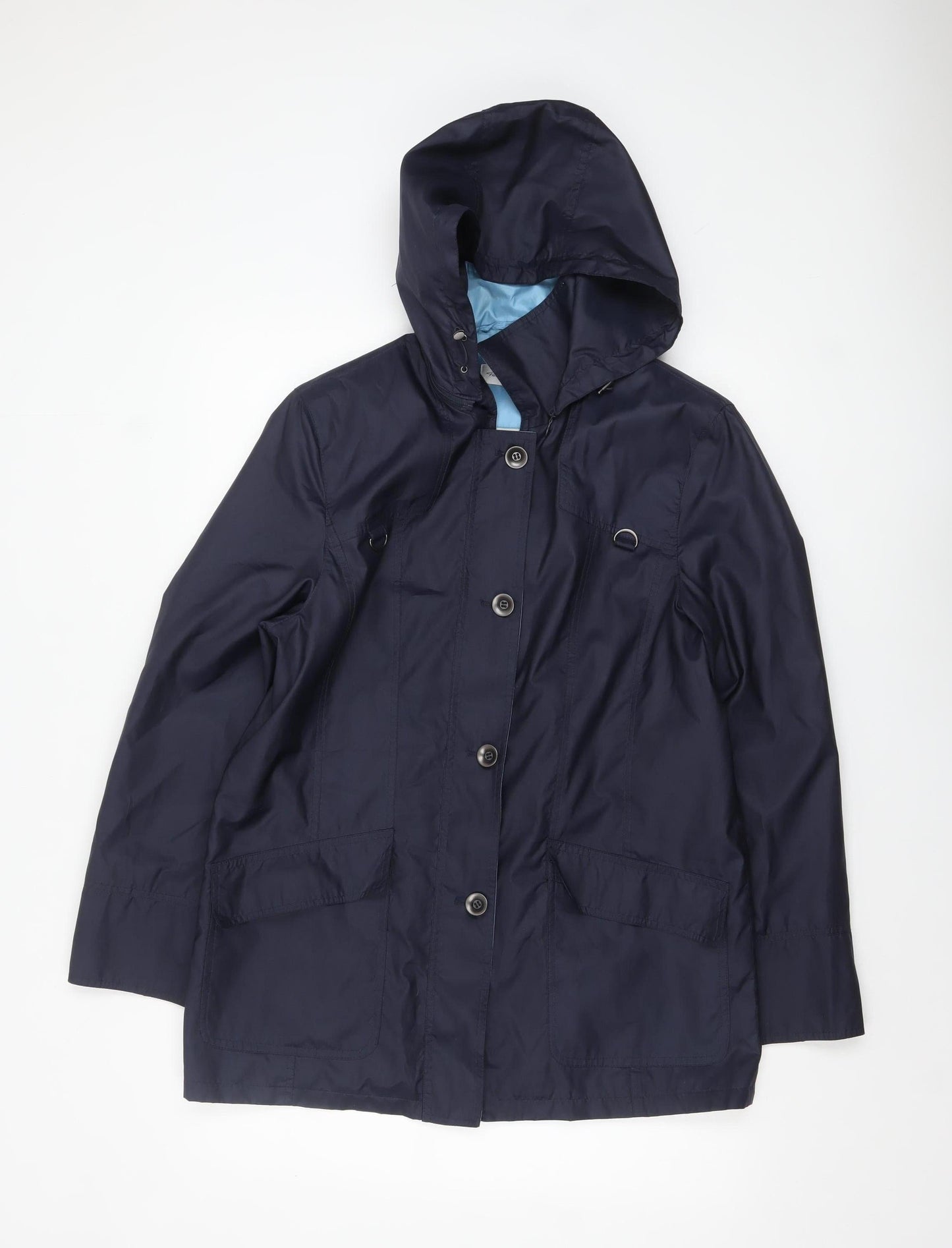 Womens UK Size 16 Peter Hahn Blue Rain Coat