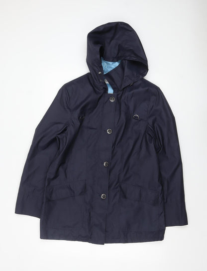 Womens UK Size 16 Peter Hahn Blue Rain Coat